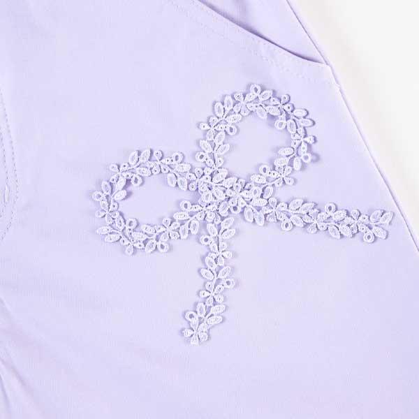 荷葉邊剪裁彈力府綢五分褲(90)