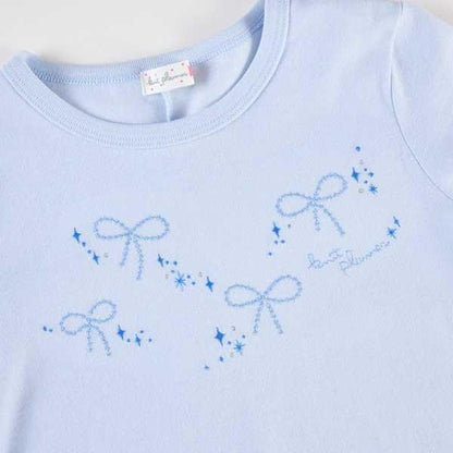 蝴蝶結刺繡長袖T恤（110～130）