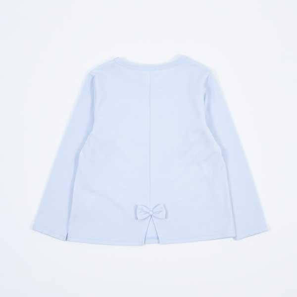 蝴蝶結刺繡長袖T恤（110～130）