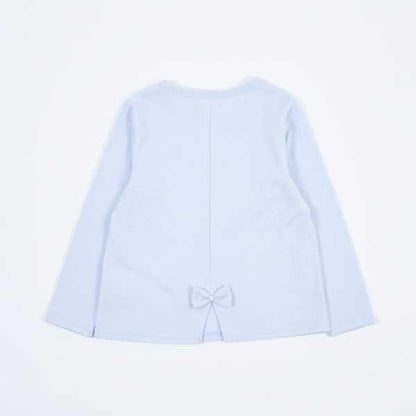 蝴蝶結刺繡長袖T恤（110～130）