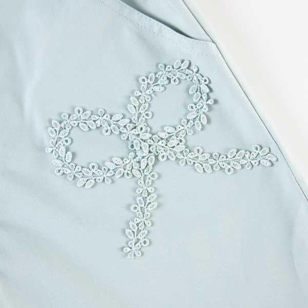 荷葉邊剪裁彈力府綢五分褲(90)