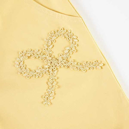 荷葉邊剪裁彈力府綢五分褲(90)