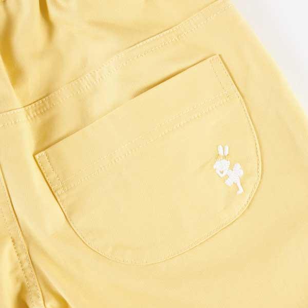 荷葉邊剪裁彈力府綢五分褲(90)