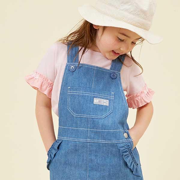 斜紋布/牛仔布揹帶裙（110～130）