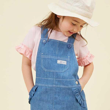 斜紋布/牛仔布揹帶裙（110～130）