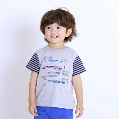 甜品棉質電車圖案T恤（80～90）