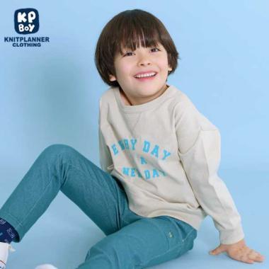 印花標誌衛衣風長袖T恤（100～130）