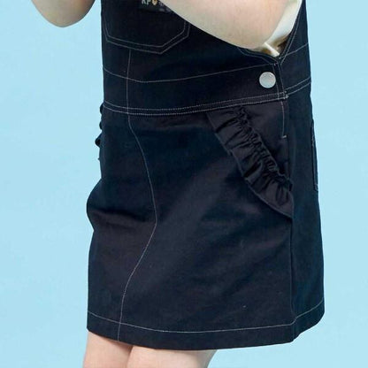 斜紋布/牛仔布揹帶裙（110～130）