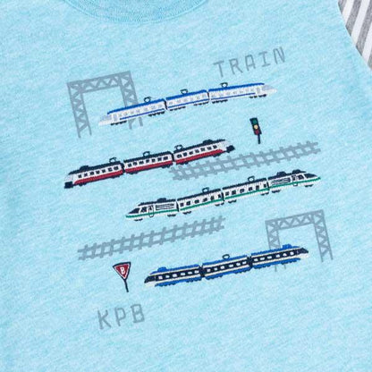 甜品棉質電車圖案T恤（80～90）