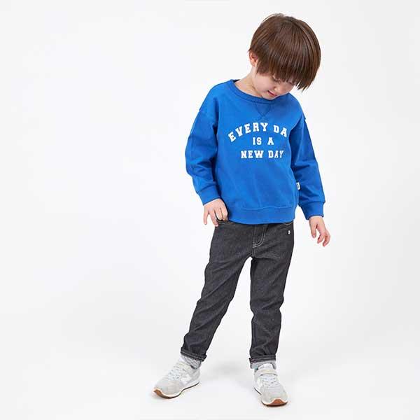 印花標誌衛衣風長袖T恤（100～130）