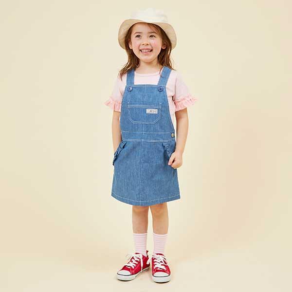 斜紋布/牛仔布揹帶裙（110～130）