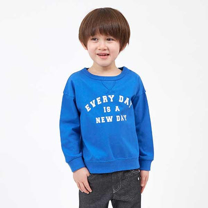 印花標誌衛衣風長袖T恤（100～130）