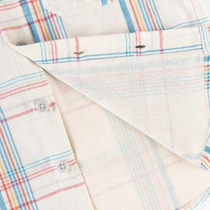 格子圖案長袖襯衫（100～130）