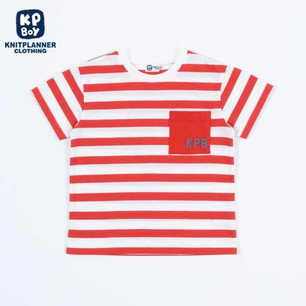 條紋短袖T恤（100～130）