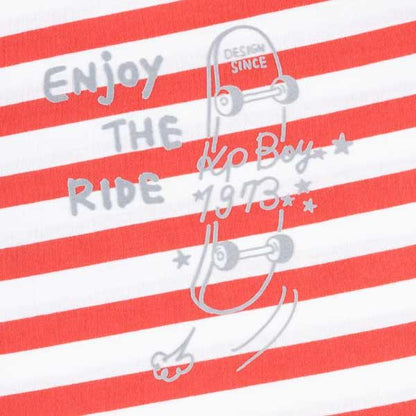 條紋短袖T恤（100～130）