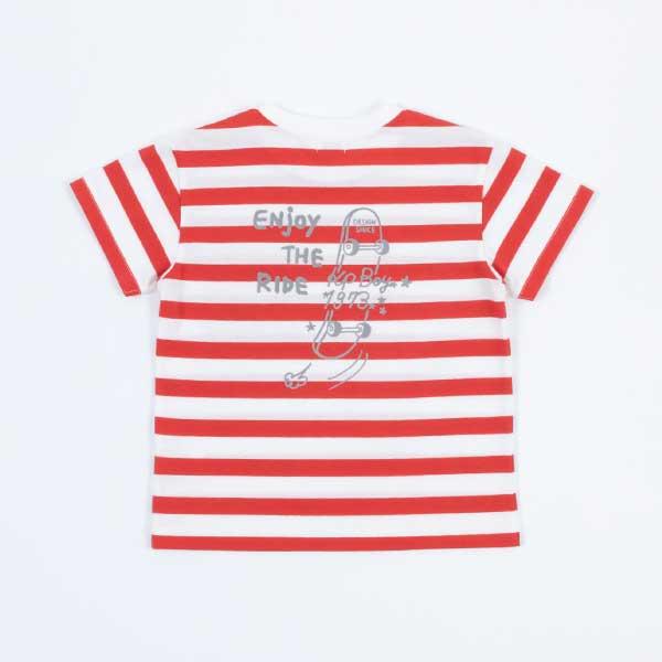 條紋短袖T恤（100～130）