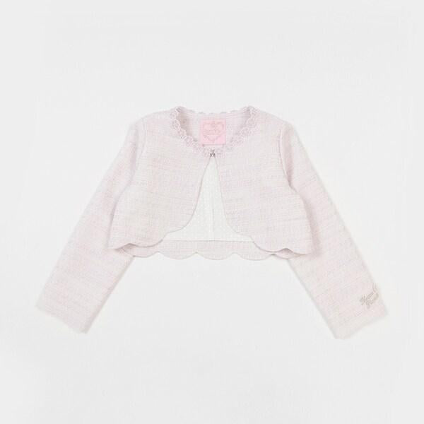 花呢面料下襬波浪邊夾克