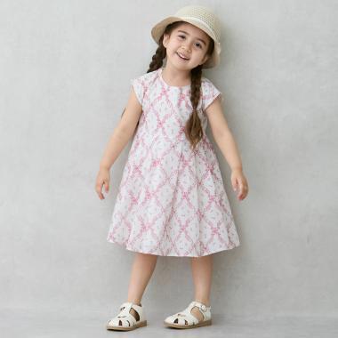 拼接喇叭連衣裙（兒童）