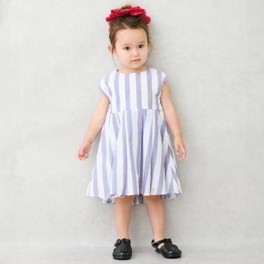 拼接喇叭連衣裙（兒童）