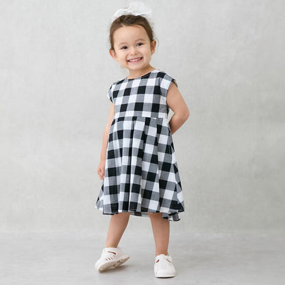 拼接喇叭連衣裙（兒童）