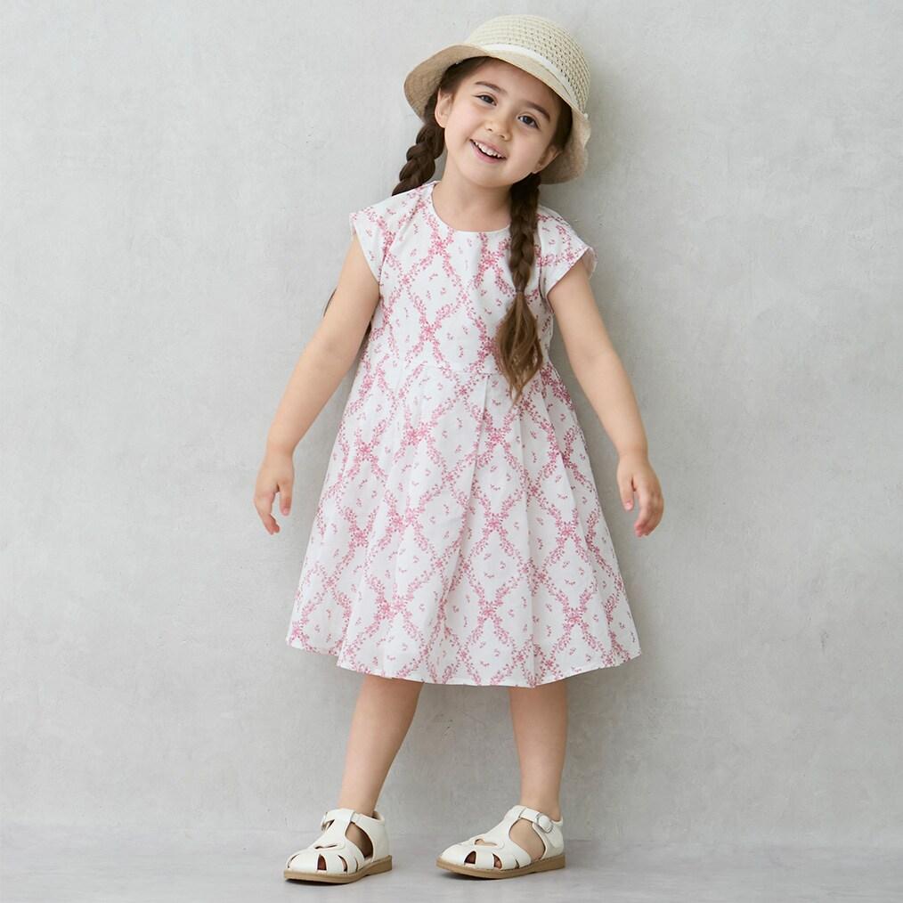 拼接喇叭連衣裙（兒童）