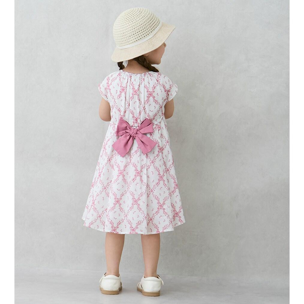 拼接喇叭連衣裙（兒童）