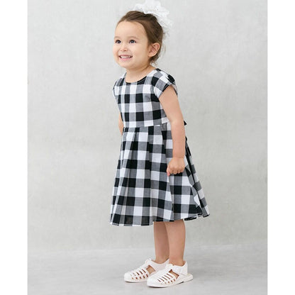 拼接喇叭連衣裙（兒童）