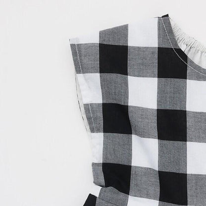 拼接喇叭連衣裙（兒童）