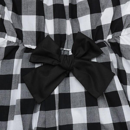 拼接喇叭連衣裙（兒童）