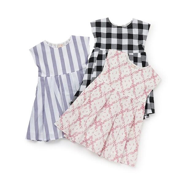 拼接喇叭連衣裙（兒童）