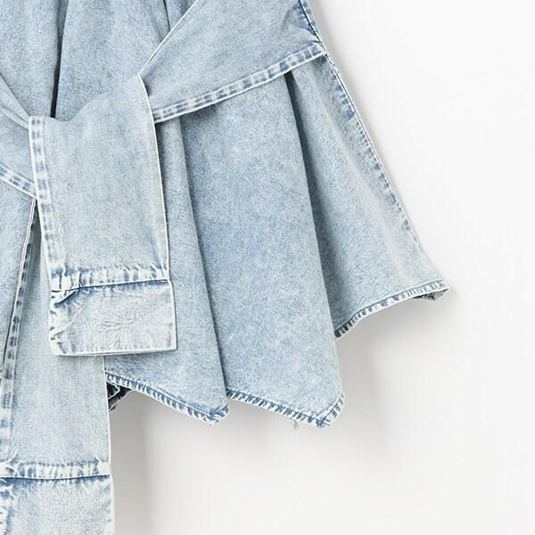 【LTXC】腰帶風牛仔裙褲