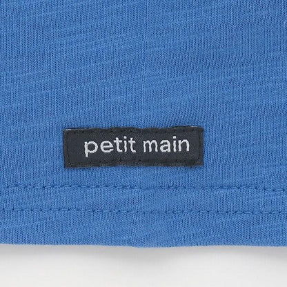 新幹線下襬格紋貼布短袖T恤