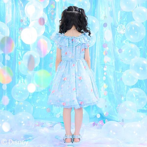 【《迪士尼》愛麗兒】全印花連衣裙
