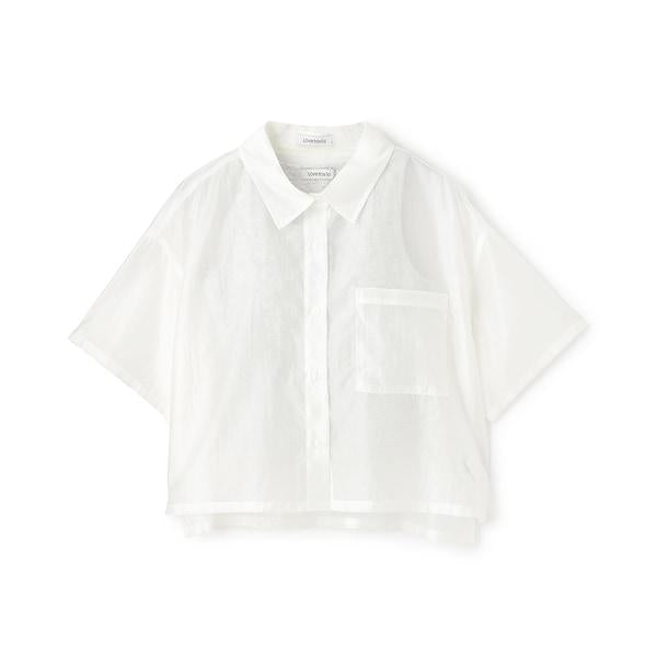 【接觸冷感/清涼】短袖透視襯衫