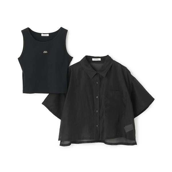 【接觸冷感/清涼】短袖透視襯衫