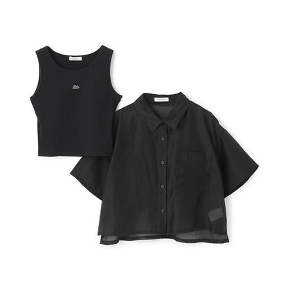 【接觸冷感/清涼】短袖透視襯衫