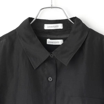 【接觸冷感/清涼】短袖透視襯衫