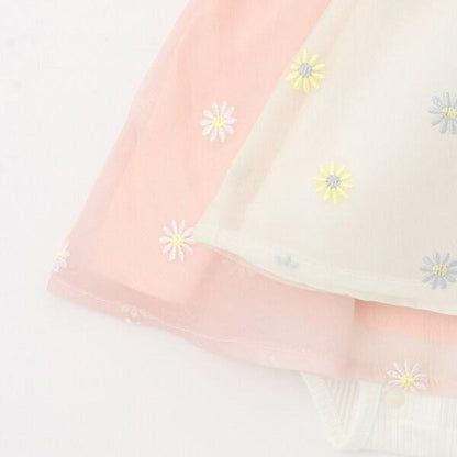 花卉刺繡短袖連衣裙（嬰兒）