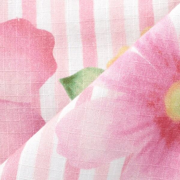 甚平 條紋×花蝴蝶結圖案