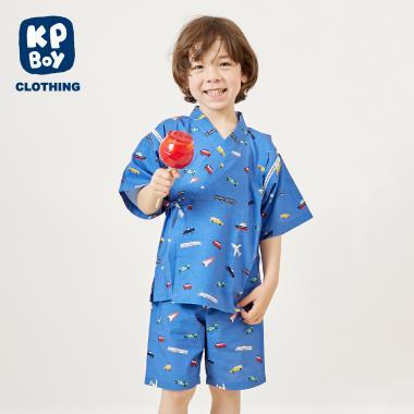 兒童和服套裝 交通工具全印花