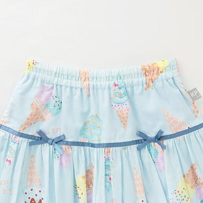 寬幅冰感印花半身裙