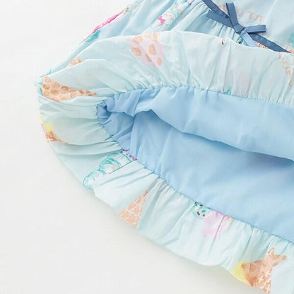 寬幅冰感印花半身裙