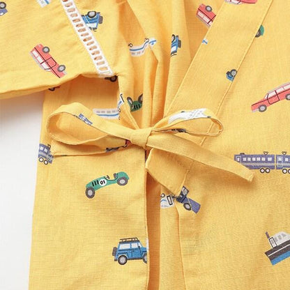 兒童和服套裝 交通工具全印花