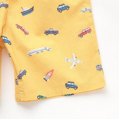 兒童和服套裝 交通工具全印花