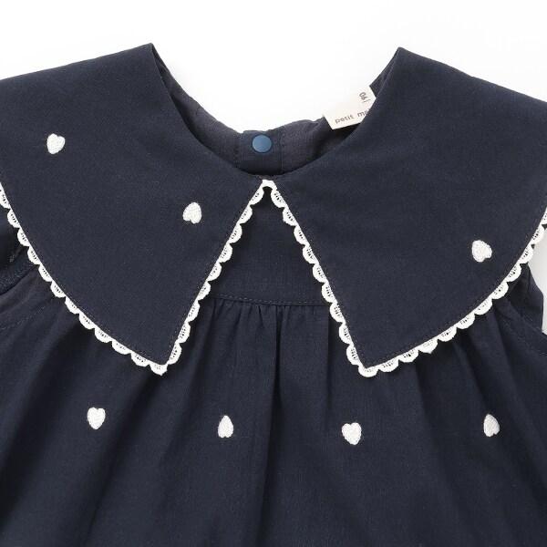 【リンク】領口愛心刺繡連衣裙（兒童）