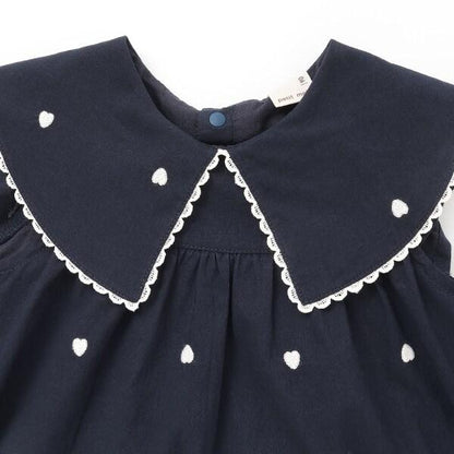【リンク】領口愛心刺繡連衣裙（兒童）