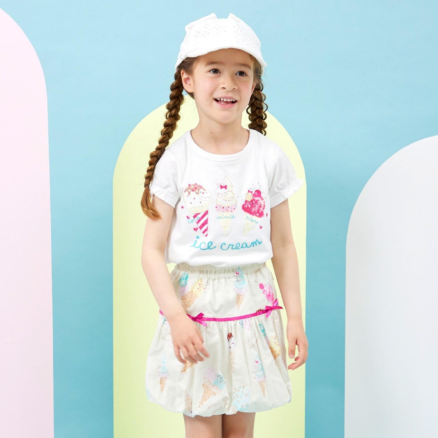 寬幅冰感印花半身裙