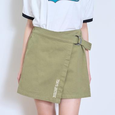 【7days】【GOODPRICE】裹身式闊腿裙