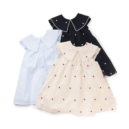 【リンク】領口愛心刺繡連衣裙（兒童）