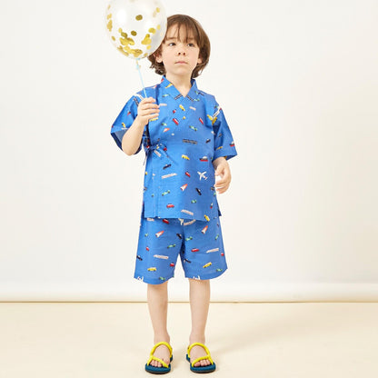 兒童和服套裝 交通工具全印花